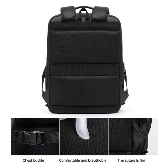 Men's Expandable Computer Backpack Large Capacity Business Travel Trip Luggage Bag E-Sports Game Hard Shell Backpack