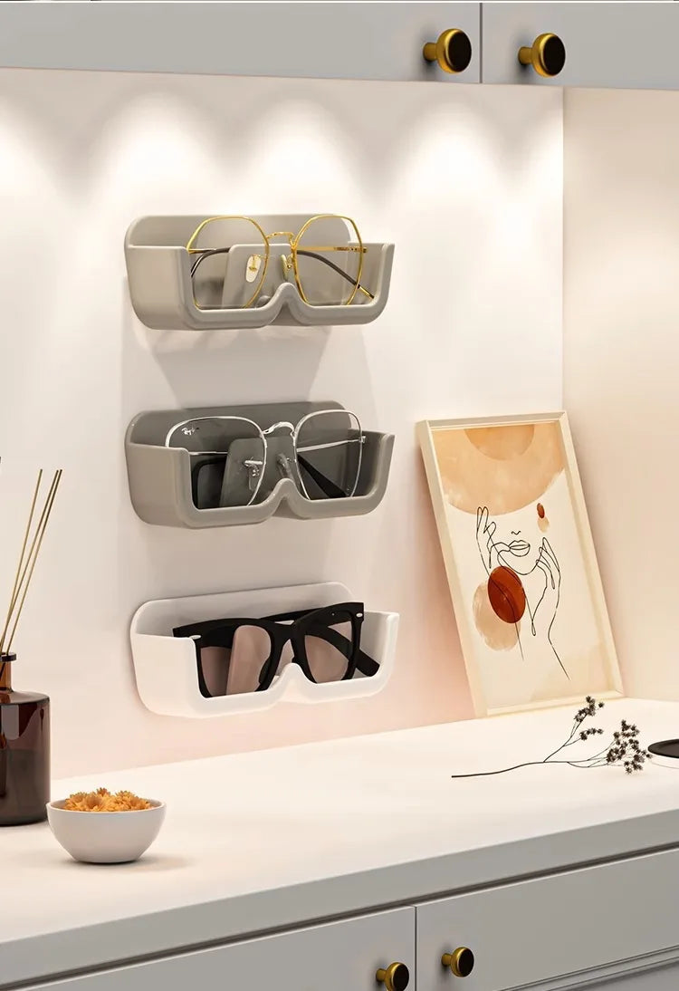 Glass Display Storage Box Wall Mounted Rack