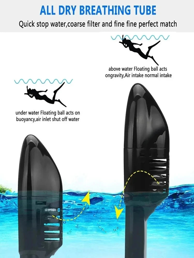 KIDS Underwater Snorkeling Full Face Swimming Mask Set Scuba Diving