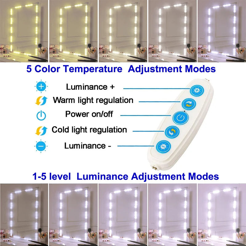 Makeup Mirror LED Light USB 5V