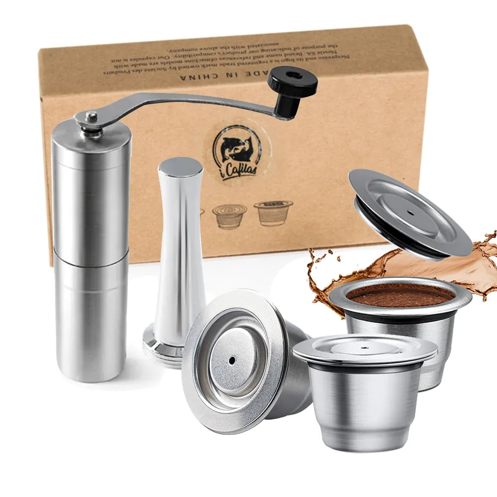 Reusable Nespresso Coffee Tea Capsules Steel Refillable