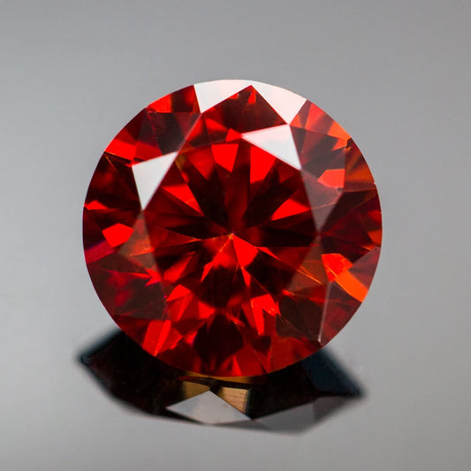 Red Loose Moissanite Certificate Round Moissanite GRA Diamonds Gemstone