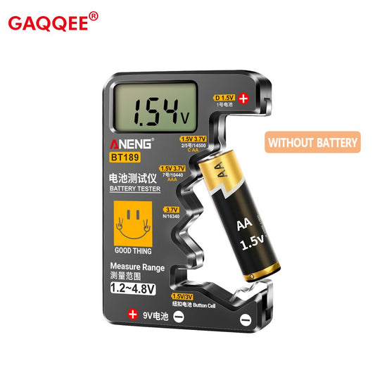 Universal LCD Battery Tester for 9V, AA, AAA, & Button Cells