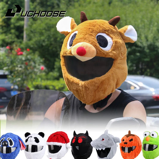 Motorcycle Helmet Cartoons Plush Helmet Cover