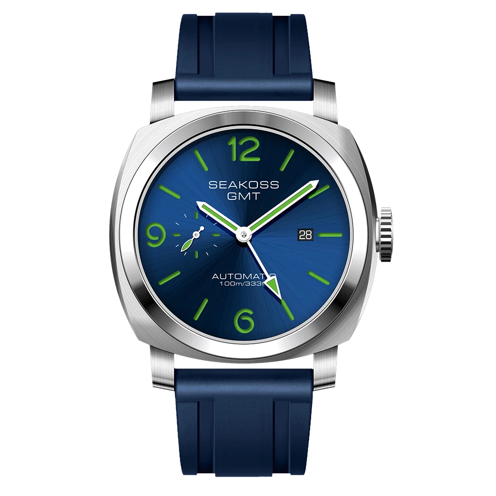 SEAKOSS GMT Diving Automatic Seagull 316L Super Luminous Calendar 10Bar