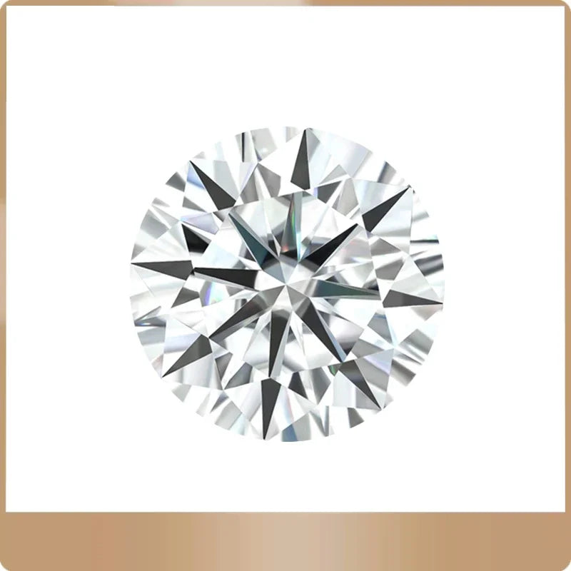 Moissanite Stone for Ring Necklace White D Color Round Cut Loose Gemstone GRA Certificate