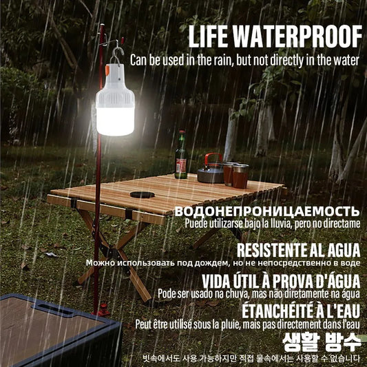 USB Rechargeable LED Lamp Bulbs Hook Up Portable Lantern