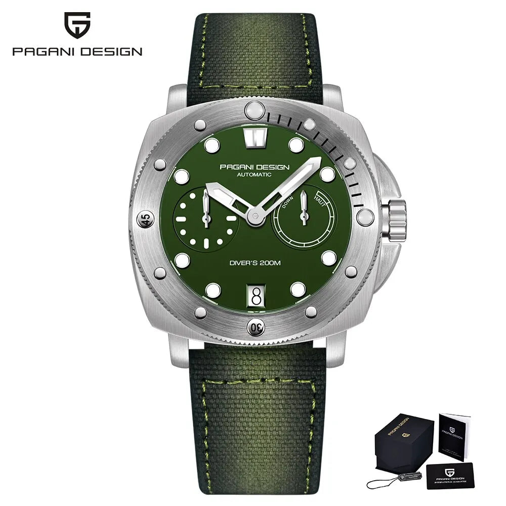 PAGANI Automatic Mechanical Watch Diver 200M Waterproof Sapphire