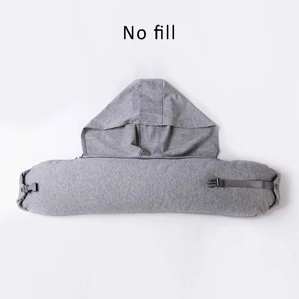 2in1 Travel Pillow Storage Adjustable Neck