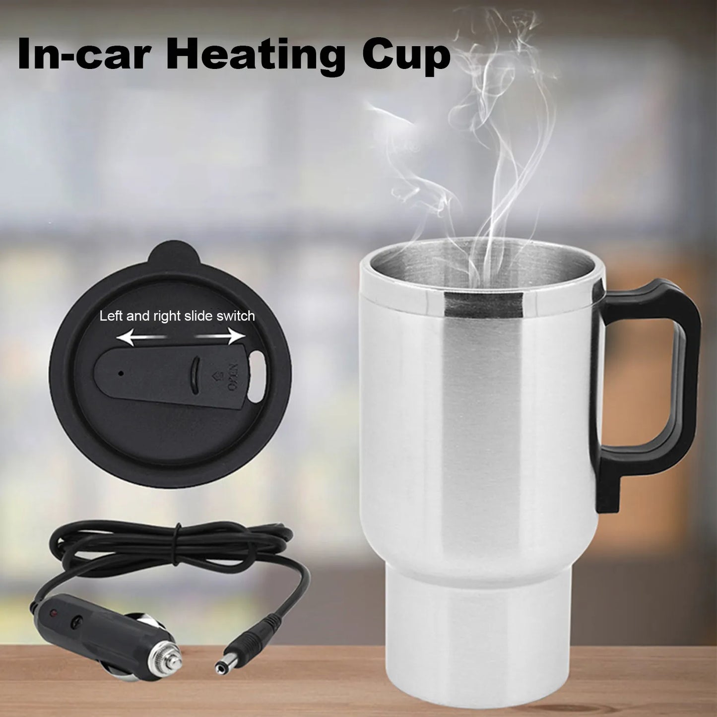 Car Electric Kettle Thermoses Heating Water Bottle Heating Cup Coffee