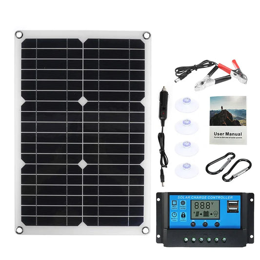 1200W Solar Panel 12V Battery Charger Dual USB