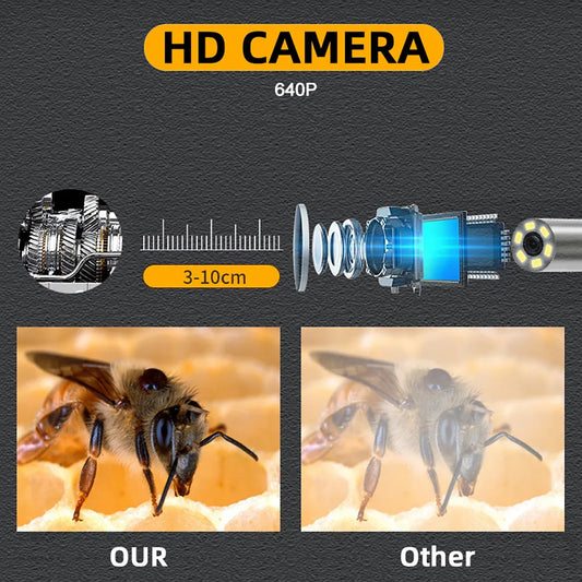 7mm Android Endoscope Tube Flexible Camera 6 LEDs Micro Inspection