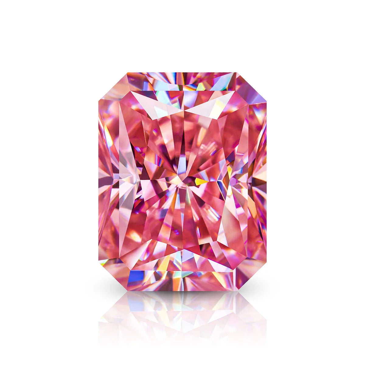 Pink Moissainte Diamond Stone 0.5ct-3ct D Color Gemstone Loose Gemstones Passed Diamond Tester GRA Certificate Ring Material