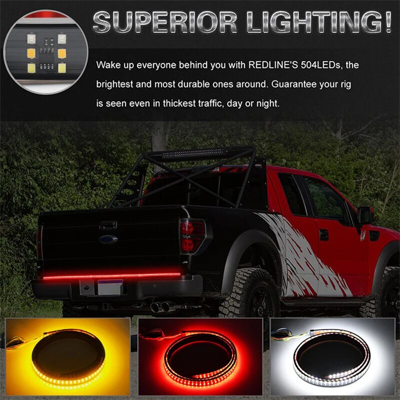 Car Turn Signal Light LED Warning for Car Tail 12V 120/150cm