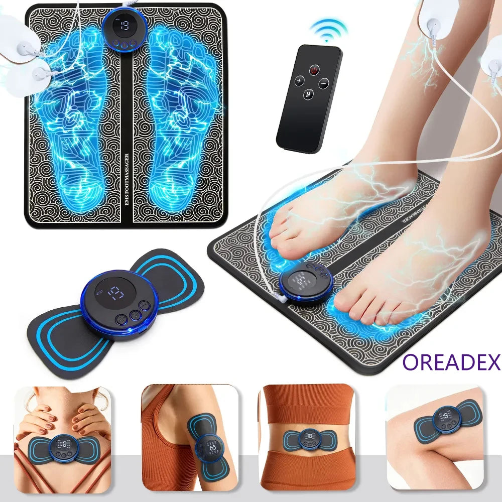 Neck Massager SET LCD Display EMS Electric Cervical Massage 3X
