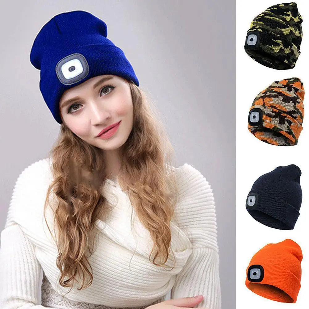 LED Beanie Cap Unisex USB Rechargeable