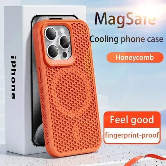 NEW Cooling Heat Apple iPhone Case Breathable Magnetic Charge Back