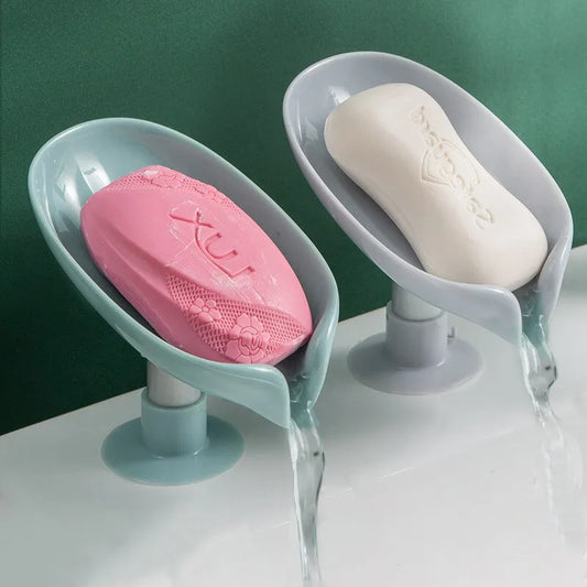 2pcs Drain Soap Holder Leaf