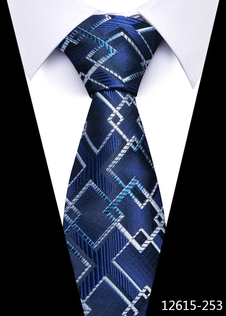 Men 100% Silk Tie 8cm Silk Necktie
