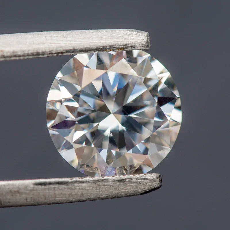 Moissanite Stone for Ring Necklace White D Color Round Cut Loose Gemstone GRA Certificate