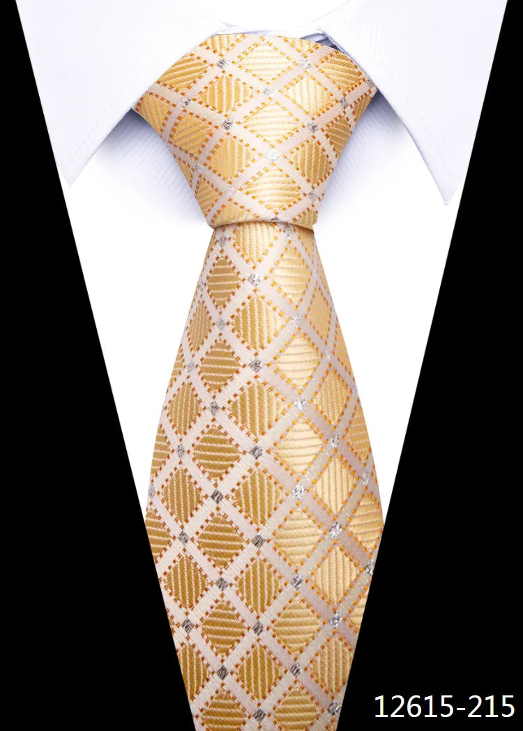 Men 100% Silk Tie 8cm Silk Necktie