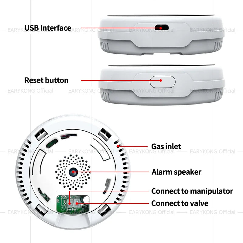 Smart WiFi Natural Gas Leak Detector & Alarm System