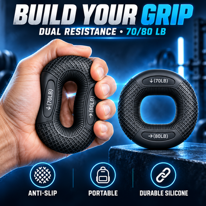 Resistance Silicone Hand Grip Strengthener – Finger, Wrist & Forearm Trainer for Gym, Climbing and Sports