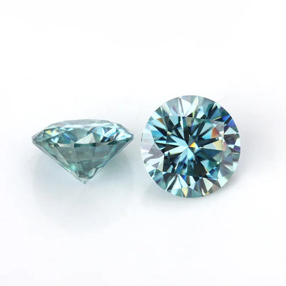 Blue Colored Moissanite Loose Stones VVS1 Certified Moissanite With Cert Report