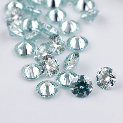 Blue Colored Moissanite Loose Stones VVS1 Certified Moissanite With Cert Report