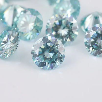 Blue Colored Moissanite Loose Stones VVS1 Certified Moissanite With Cert Report