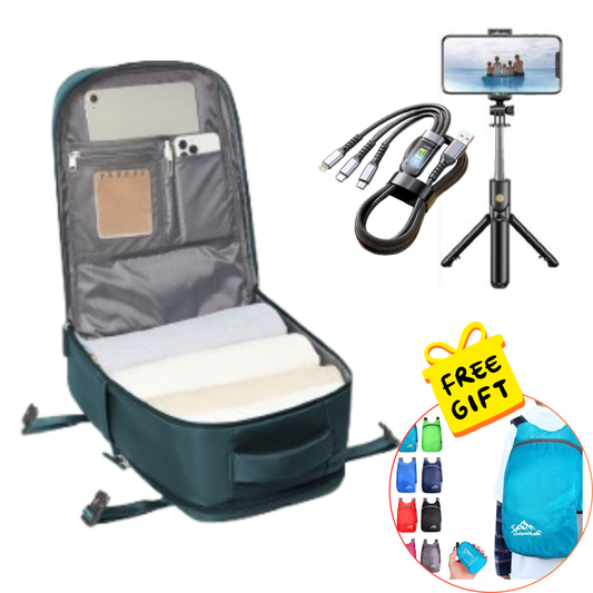 4PCS Travel Kit Backpack Bags USB Cable & More + FREE Bag