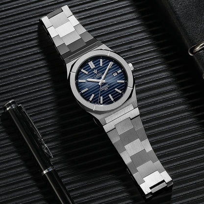 CADISEN Blue Diver Man Watch Sapphire 8215 Automatic Mechanical Watches 10Bar