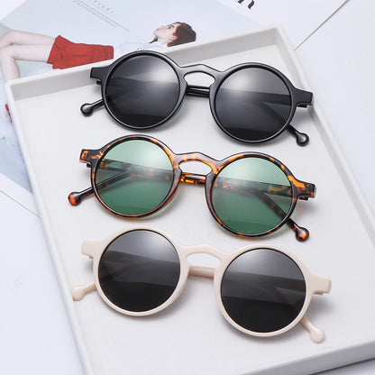 New Hot Summer UV400 Sunglasses Korean Style Retro Round Sun Glasses Brand Designer Small Frame Outdoor Hiking Driving Eyewear