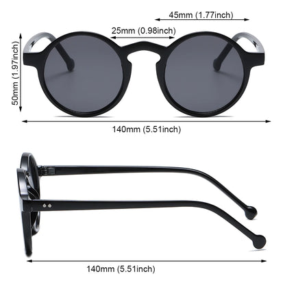 New Hot Summer UV400 Sunglasses Korean Style Retro Round Sun Glasses Brand Designer Small Frame Outdoor Hiking Driving Eyewear