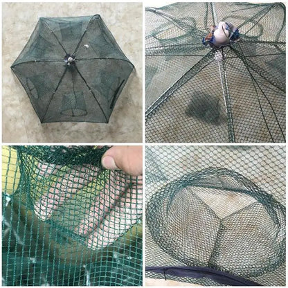 Foldable Fishing Net Trap Mesh Nylon Crab Shrimp