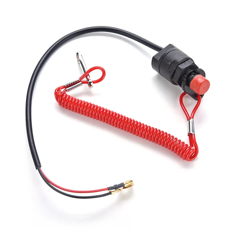 Outboard Engine Motor ATV Kill Stop Switch Safety Tether Cord
