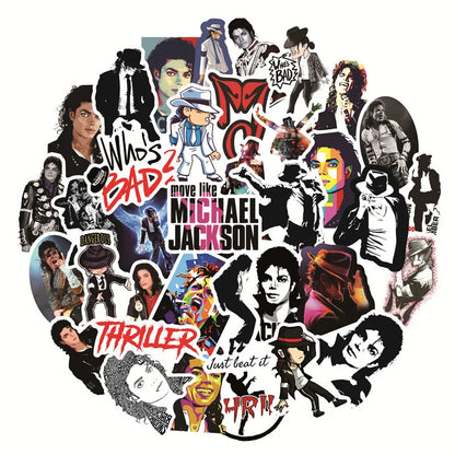 10/30/50PCS Rock Star Singer Michael Jackson Graffiti Stickers Motorcycle Luggage Guitar Skateboard Classic Toy Cool Sticker