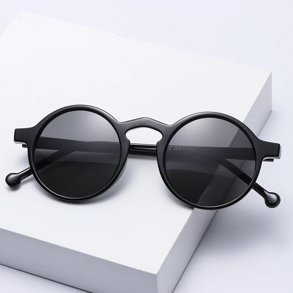 New Hot Summer UV400 Sunglasses Korean Style Retro Round Sun Glasses Brand Designer Small Frame Outdoor Hiking Driving Eyewear