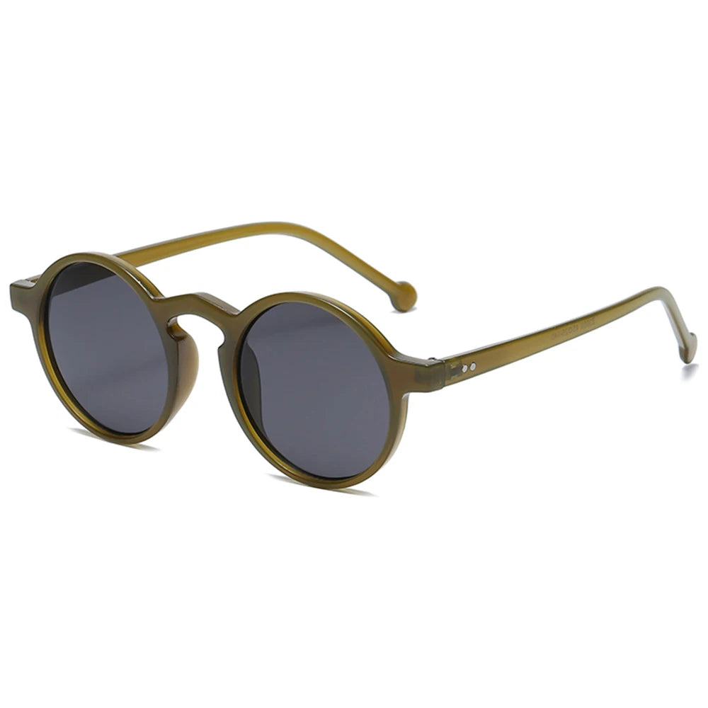 New Hot Summer UV400 Sunglasses Korean Style Retro Round Sun Glasses Brand Designer Small Frame Outdoor Hiking Driving Eyewear