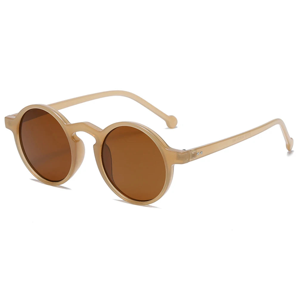 New Hot Summer UV400 Sunglasses Korean Style Retro Round Sun Glasses Brand Designer Small Frame Outdoor Hiking Driving Eyewear