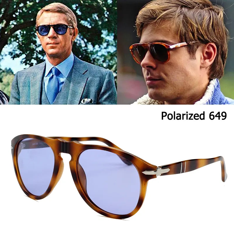 Classic Pilot Style Polarized Sunglasses Men
