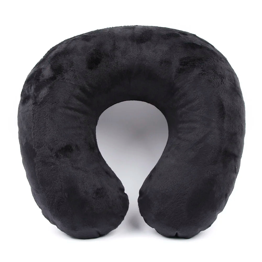 U Shaped Travel Pillow Car Air Flight Inflatable Pillows Neck Support Headrest