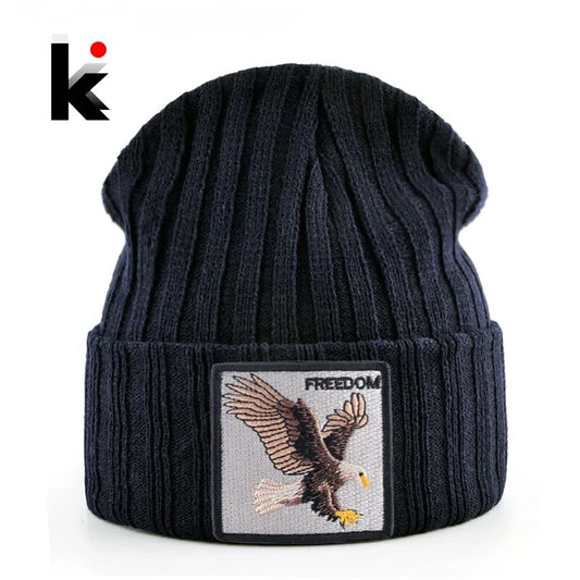 Beanies Unisex Hat Embroidery Eagle Patch