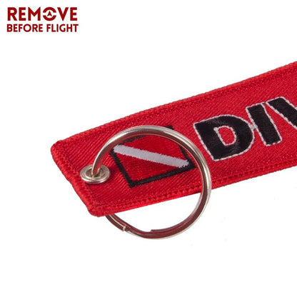 3PCs Keychain DIVER Key Ring Motorcycle Red Key Chain