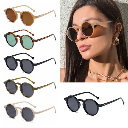 New Hot Summer UV400 Sunglasses Korean Style Retro Round Sun Glasses Brand Designer Small Frame Outdoor Hiking Driving Eyewear