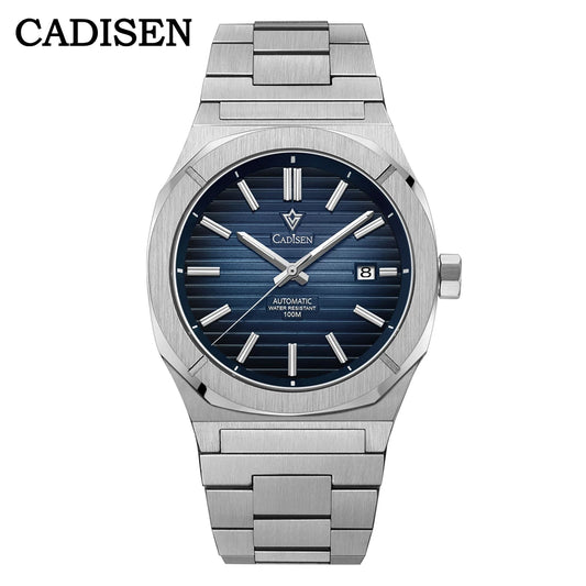 CADISEN Blue Diver Man Watch Sapphire 8215 Automatic Mechanical Watches 10Bar