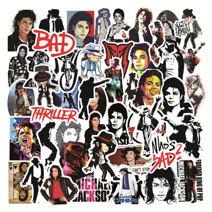 10/30/50PCS Rock Star Singer Michael Jackson Graffiti Stickers Motorcycle Luggage Guitar Skateboard Classic Toy Cool Sticker
