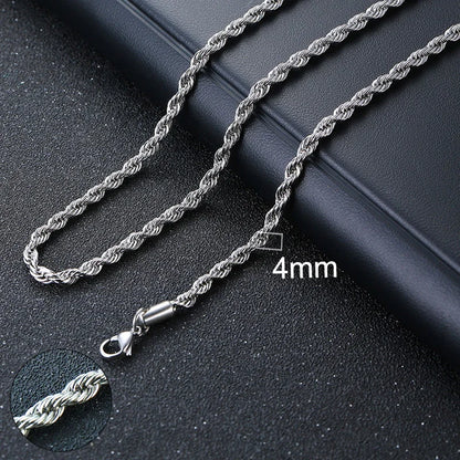 Cuban Chain Necklace Unisex Stainless Steel Solid Metal Jewellry GIFT