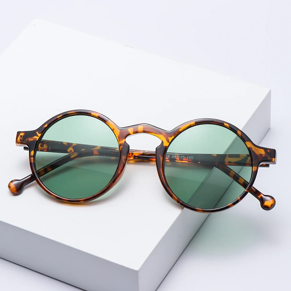 New Hot Summer UV400 Sunglasses Korean Style Retro Round Sun Glasses Brand Designer Small Frame Outdoor Hiking Driving Eyewear