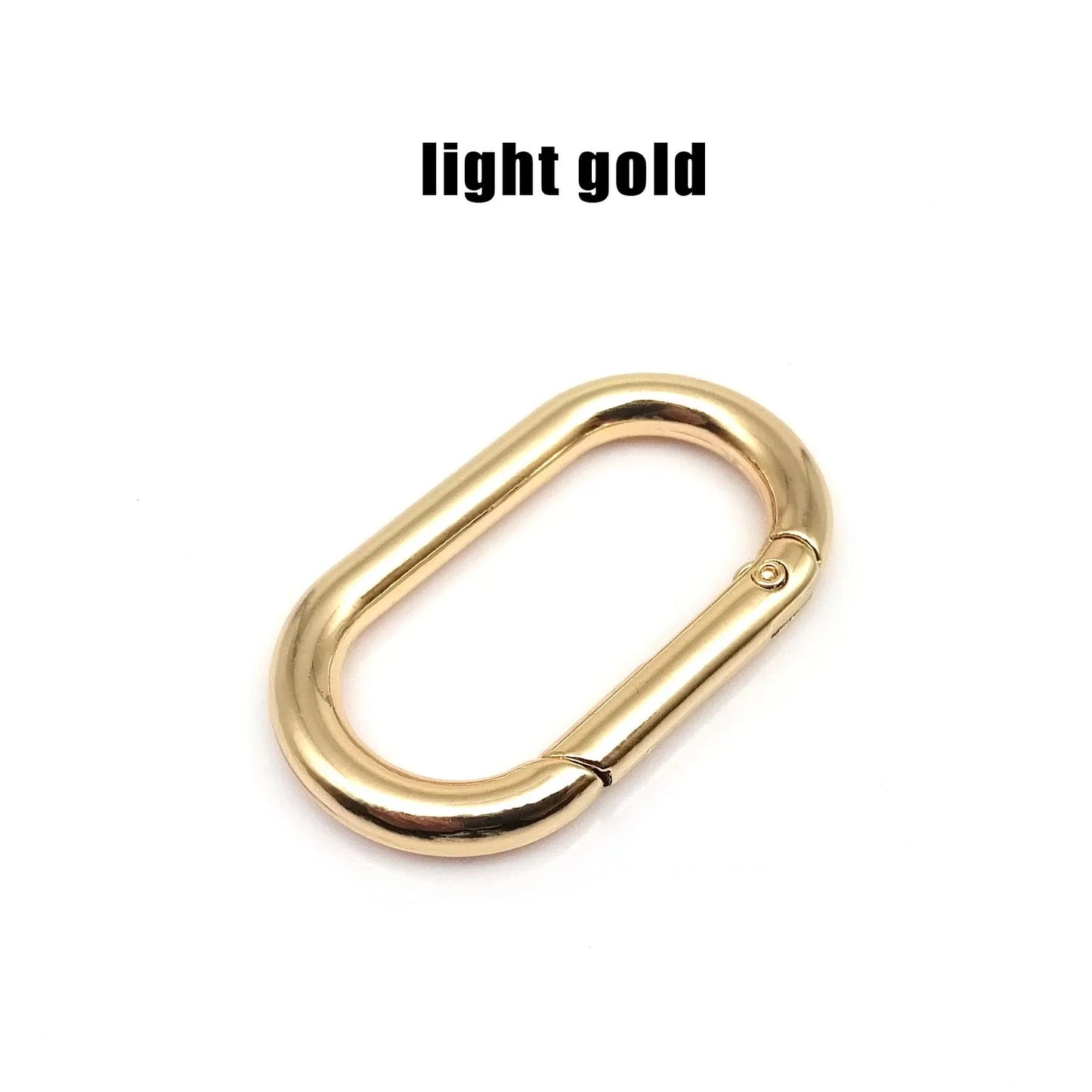 HZYUEGOU Oval Spring O Ring Openable Leather Bag Handbag Strap Buckle Connect Pendant Key Dog Chain Snap Clasp Clip Carabiner
